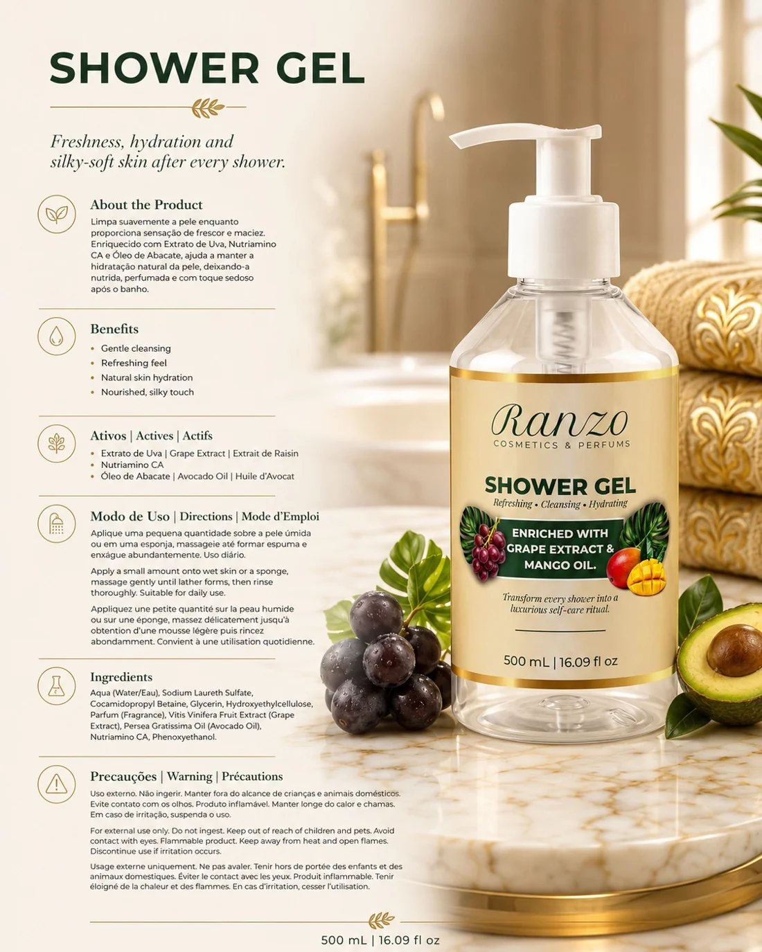 Univers du gel douche Ranzo